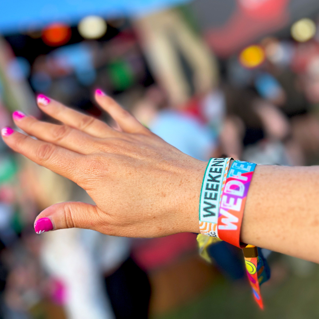 Printed festival wristbands