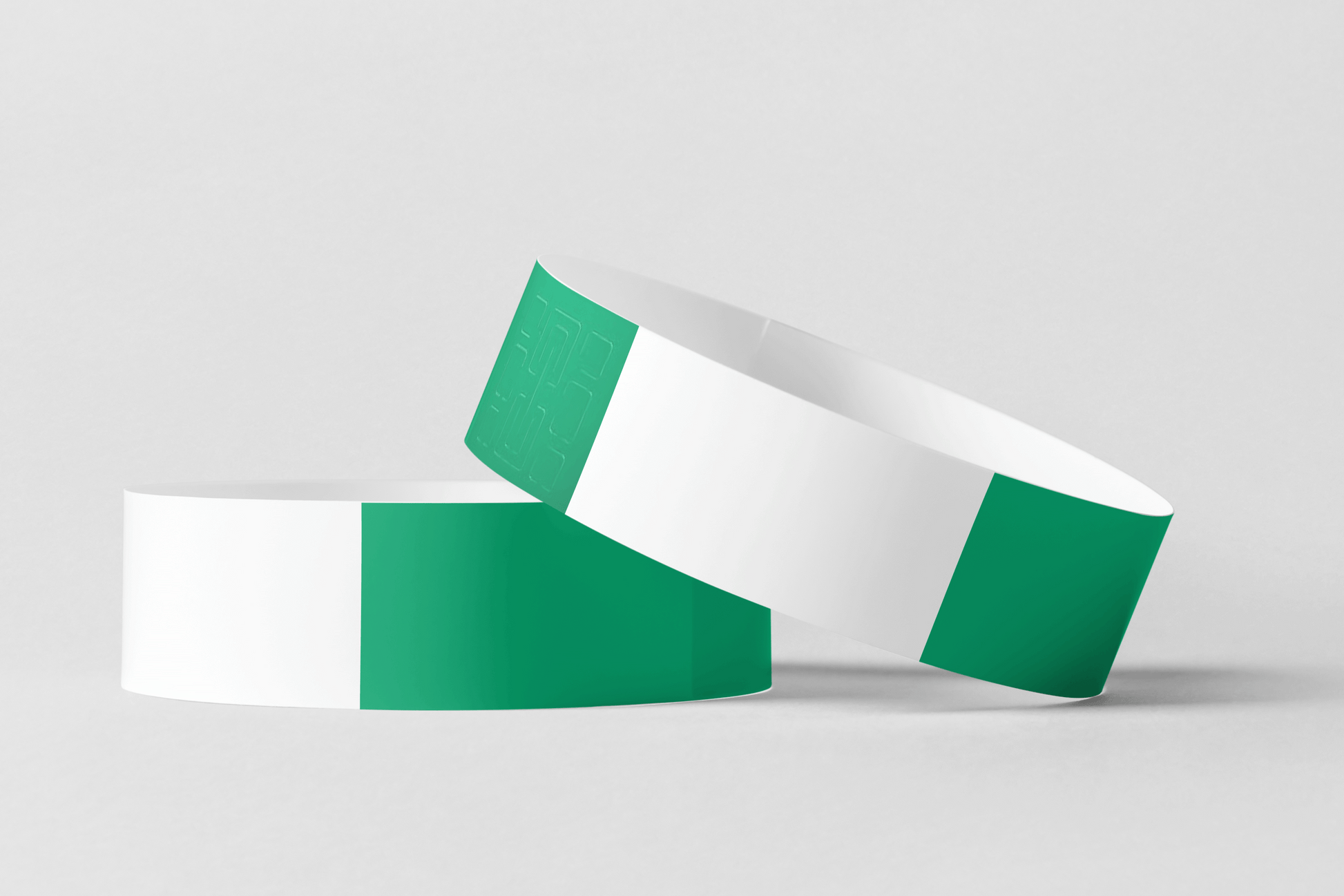 Thermal Wristbands in Roll Vinyl Wristbands JM Band EU 1 Green
