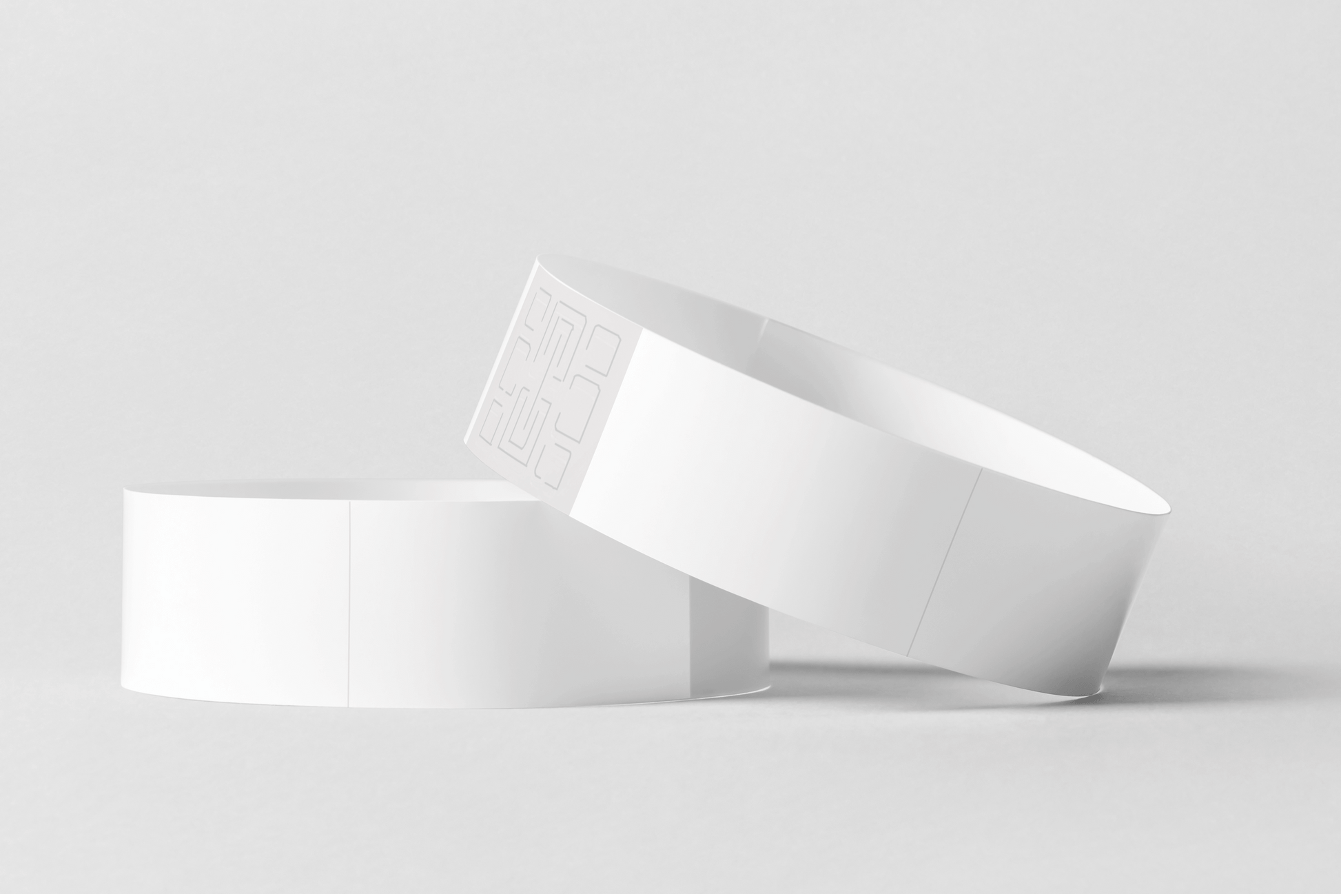 Thermal Wristbands in Roll Vinyl Wristbands JM Band EU 1 White