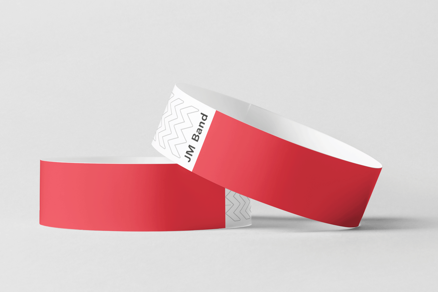 Paper Wristbands -  Plain Stock Paper wristbands JM Band® 10 Red