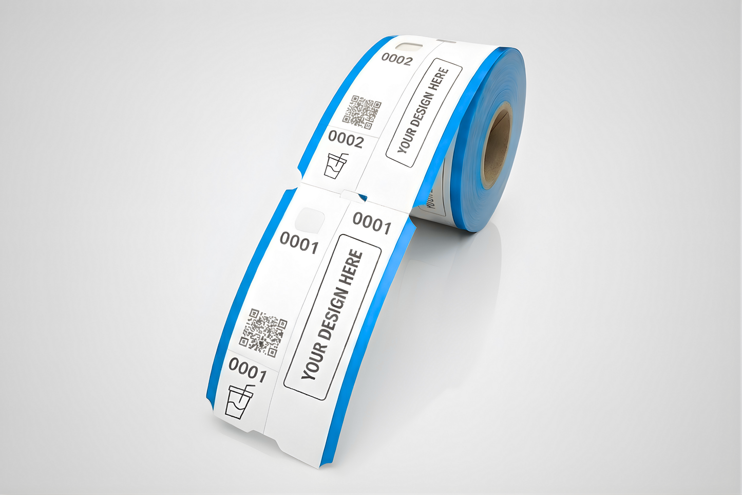 3 dalių rūbinės bilietai su spauda - Užklausti informacijos