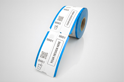 3 dalių rūbinės bilietai su spauda - Užklausti informacijos
