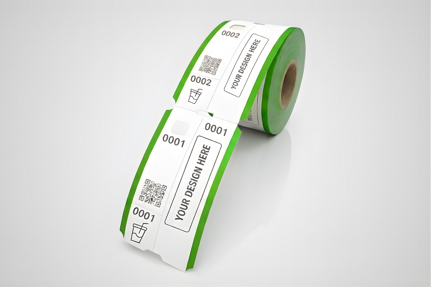 3 dalių rūbinės bilietai su spauda - Užklausti informacijos