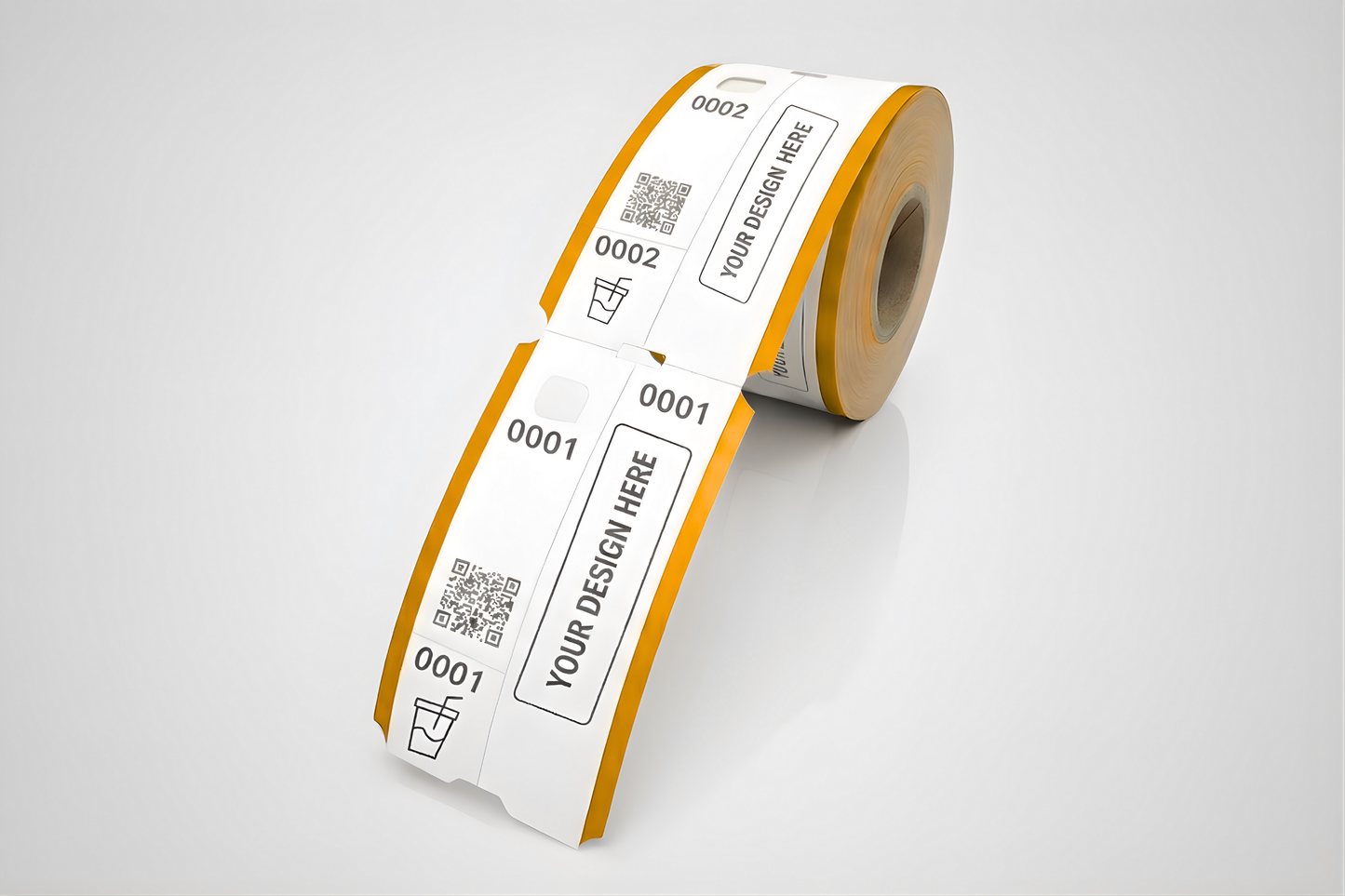 3 dalių rūbinės bilietai su spauda - Užklausti informacijos