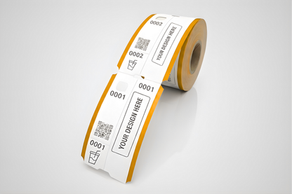 3 dalių rūbinės bilietai su spauda - Užklausti informacijos