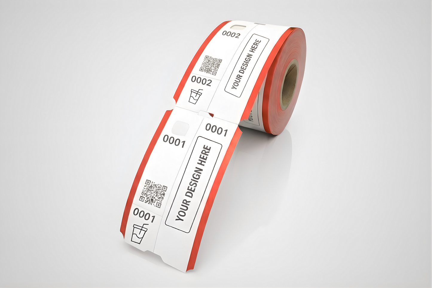 3 dalių rūbinės bilietai su spauda - Užklausti informacijos