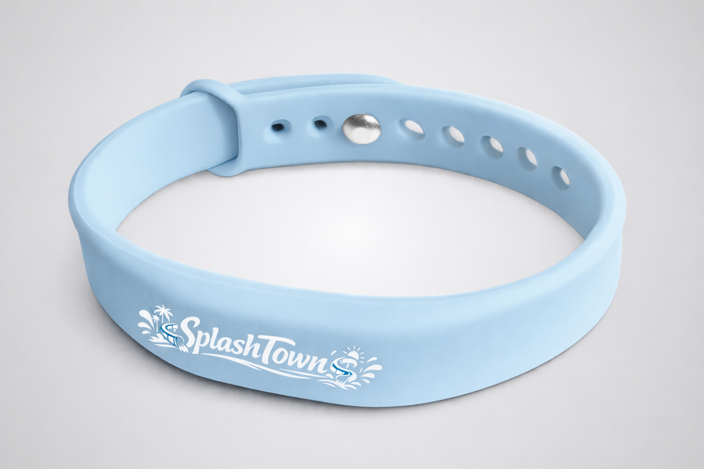 A photo of a silicone bracelet with NFC and custom design from JM Band®