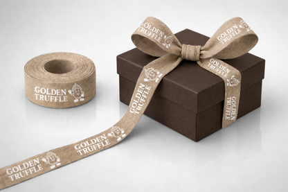 Bambuko audinio dovanų juostelė su spauda