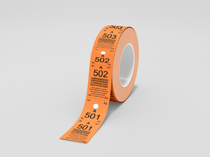 Cloakroom Tickets 2-Parts (500 pcs)