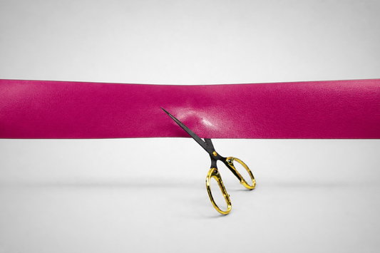 Spalvotos inauguracijos juostelės be spaudos