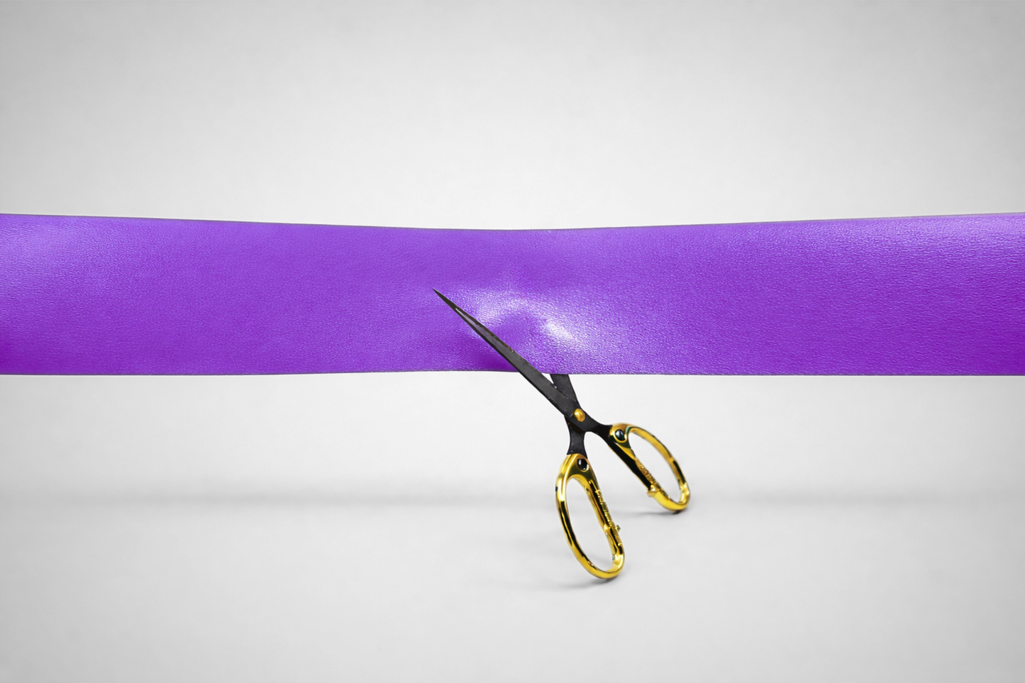 Vienspalvės violetinės inauguracijos juostelės be rašto iš JM Band®.