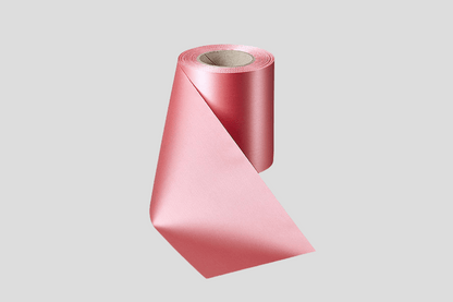 ECO Satin Ribbon Rolls 100 mm Ribbon JM Band® Pink / Pink  