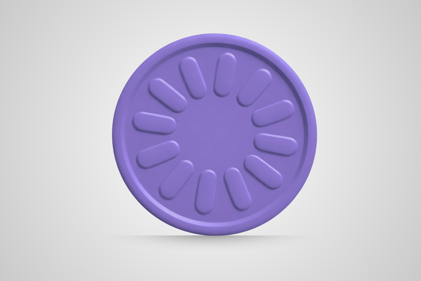 Reljefinis gėrimų kuponas su violetinės gėlės raštu iš JM Band®.