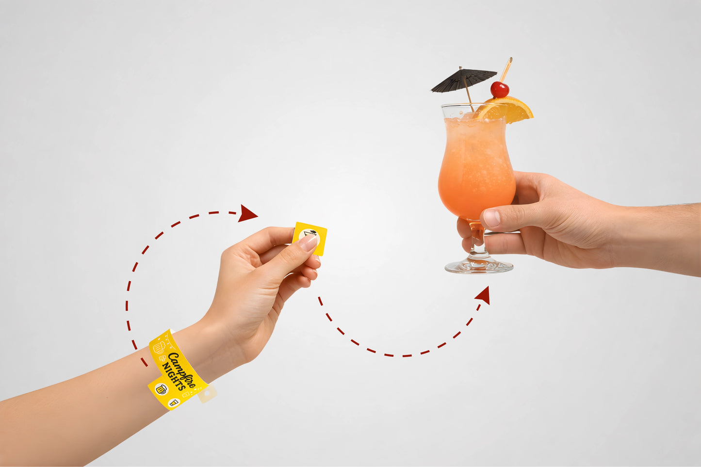 Įėjimo apyrankė su nuimamu bilietu