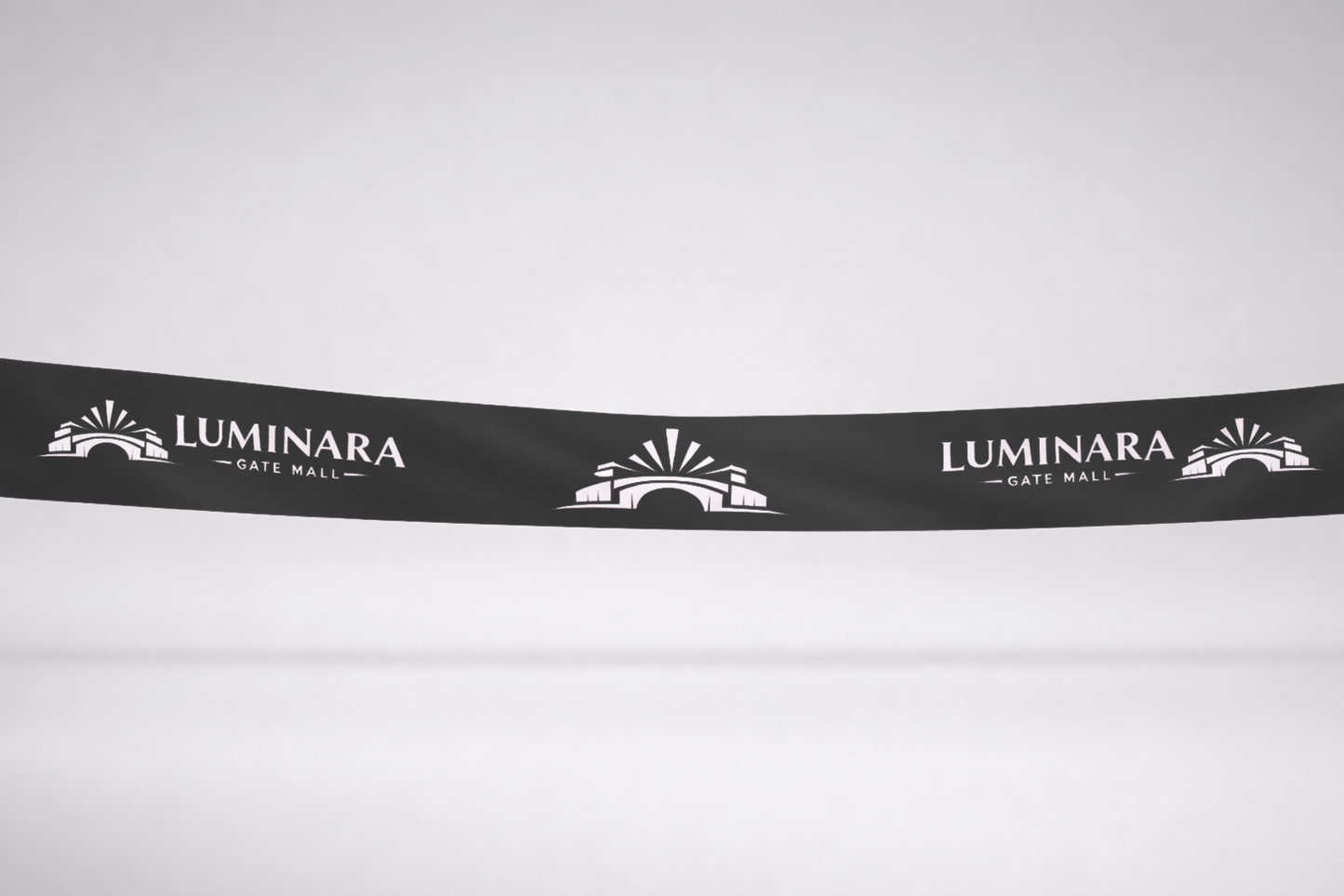 Eko satino inauguracijos juostelė su spauda