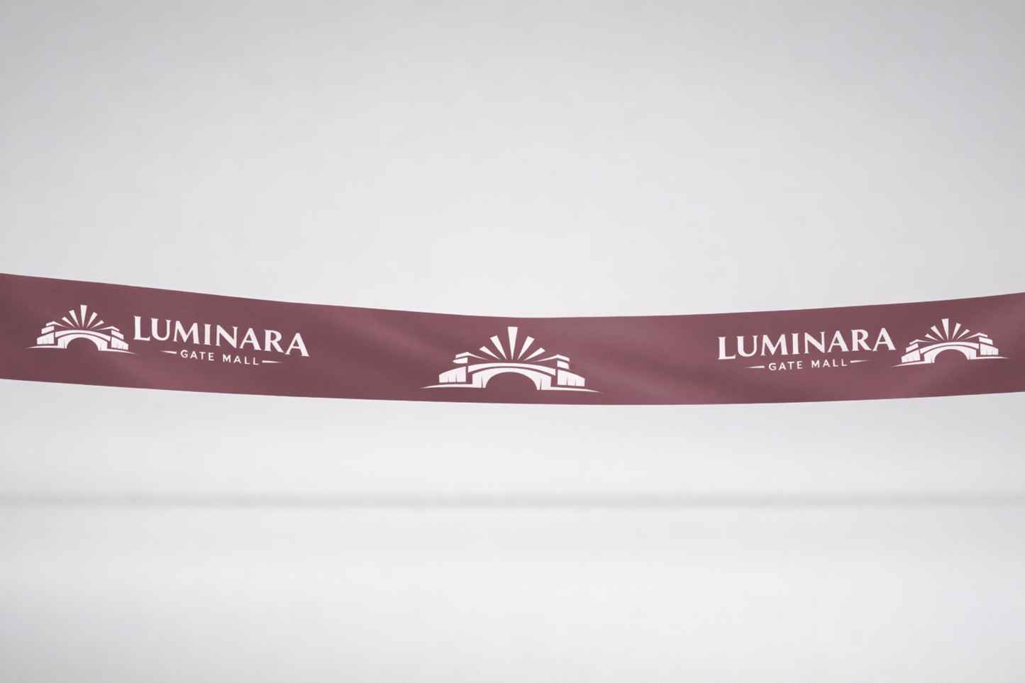 Eko satino inauguracijos juostelė su spauda