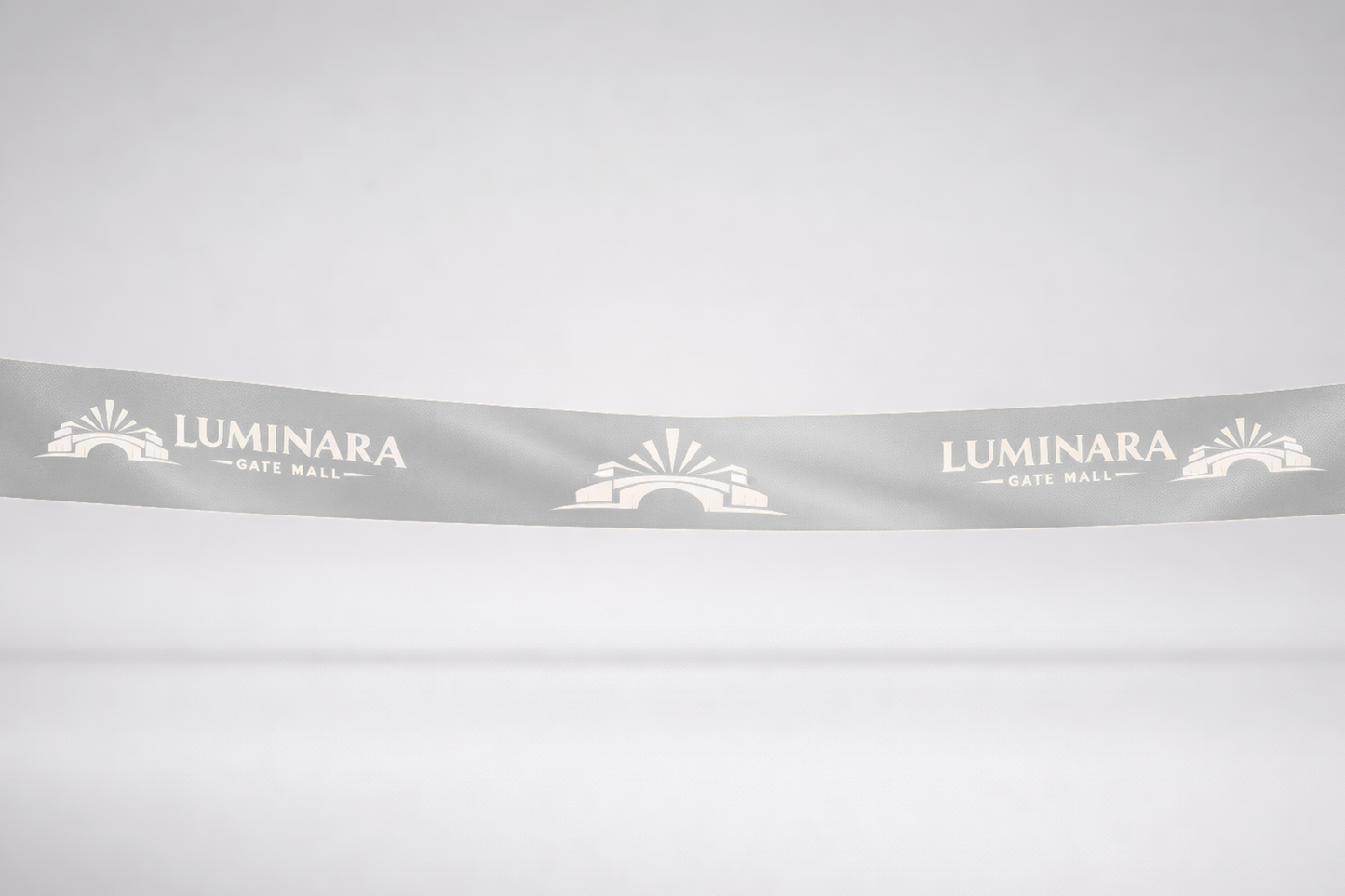 Eko satino inauguracijos juostelė su spauda