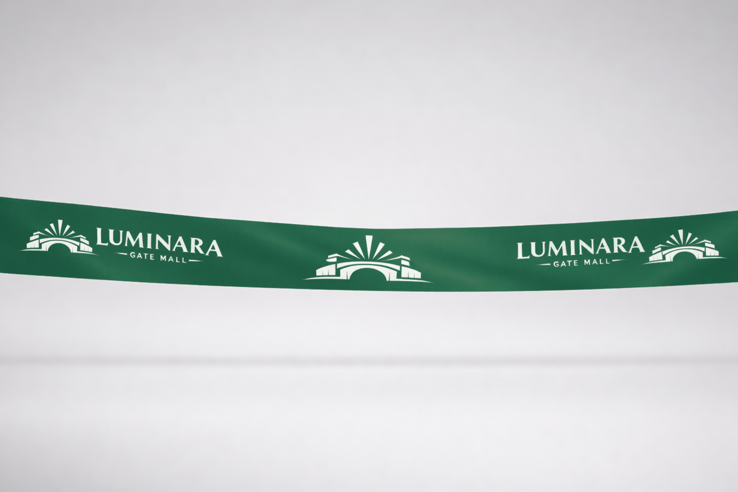 Eko satino inauguracijos juostelė su spauda