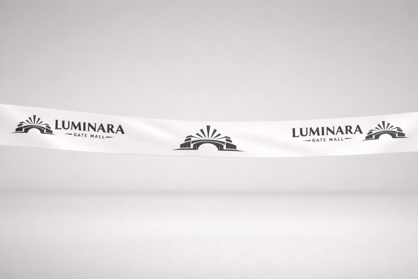 Eko satino inauguracijos juostelė su spauda