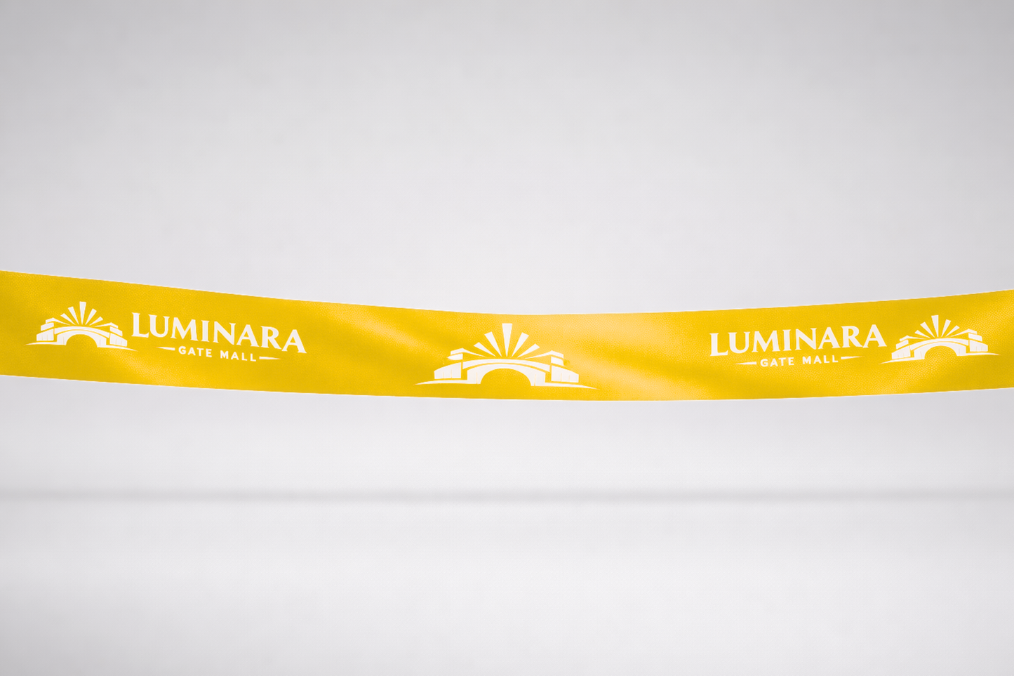 Eko satino inauguracijos juostelė su spauda