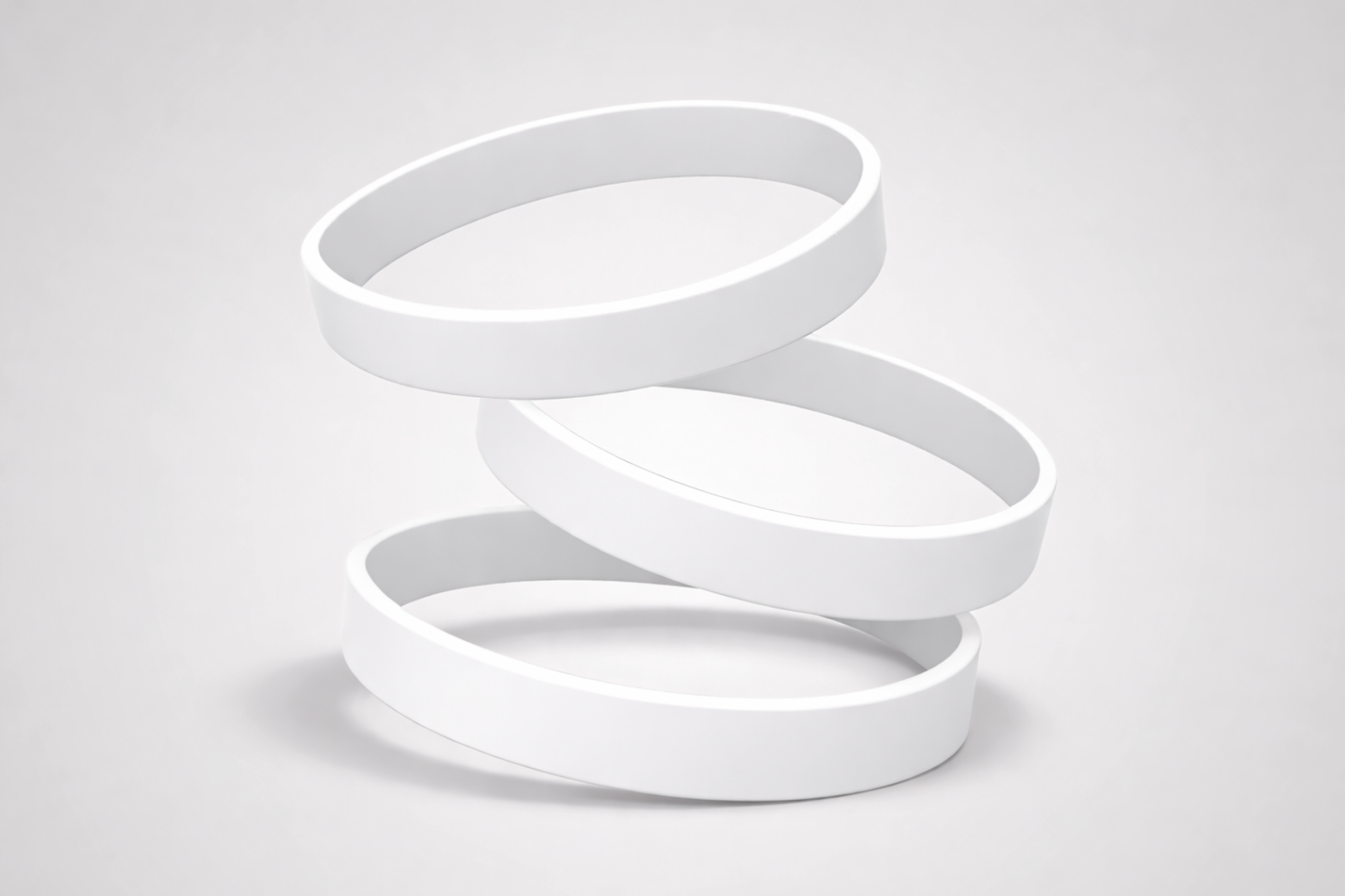 White Plain Silicone Wristbands. Buy Silicone Wristbands without print from JM Band®
