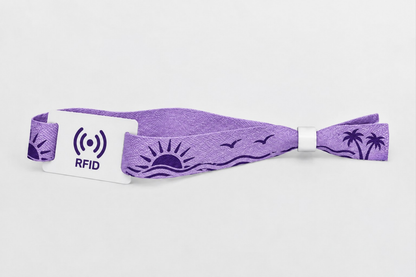 RFID bambuko audinio apyrankės su spauda
