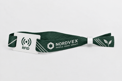 RFID bambuko audinio apyrankės su spauda