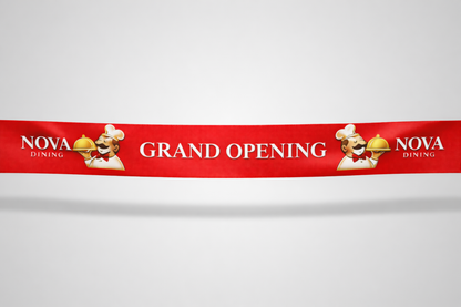 Inauguracijos juostelė su spalvotu spaudiniu