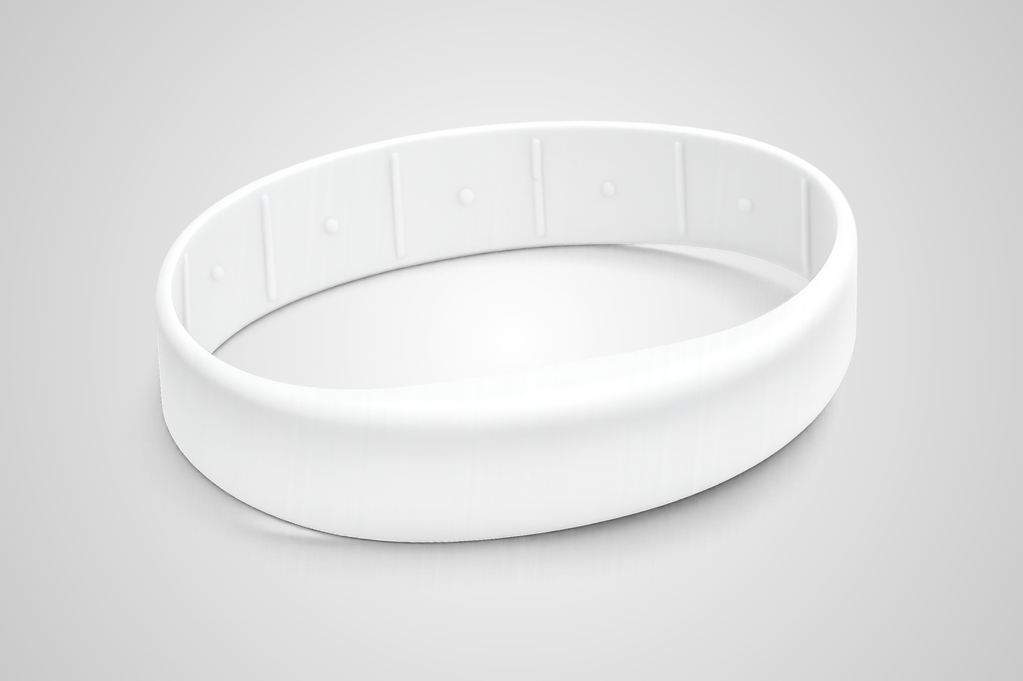 White Silicone Wristband from JM Band® with print and RFID