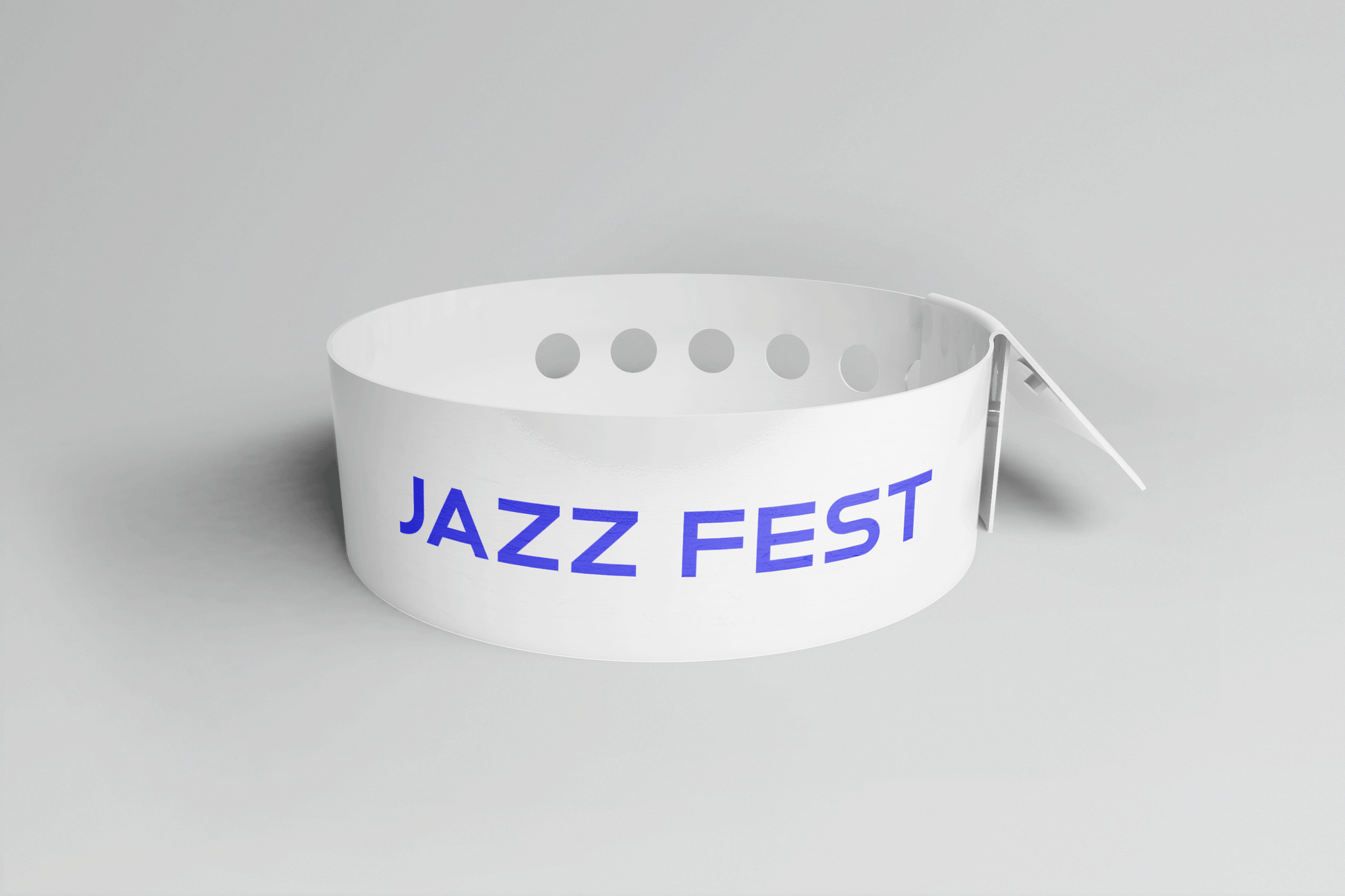 Printed Vinyl Wristbands - L Shape Vinyl Wristbands JM Band EU 1 White 