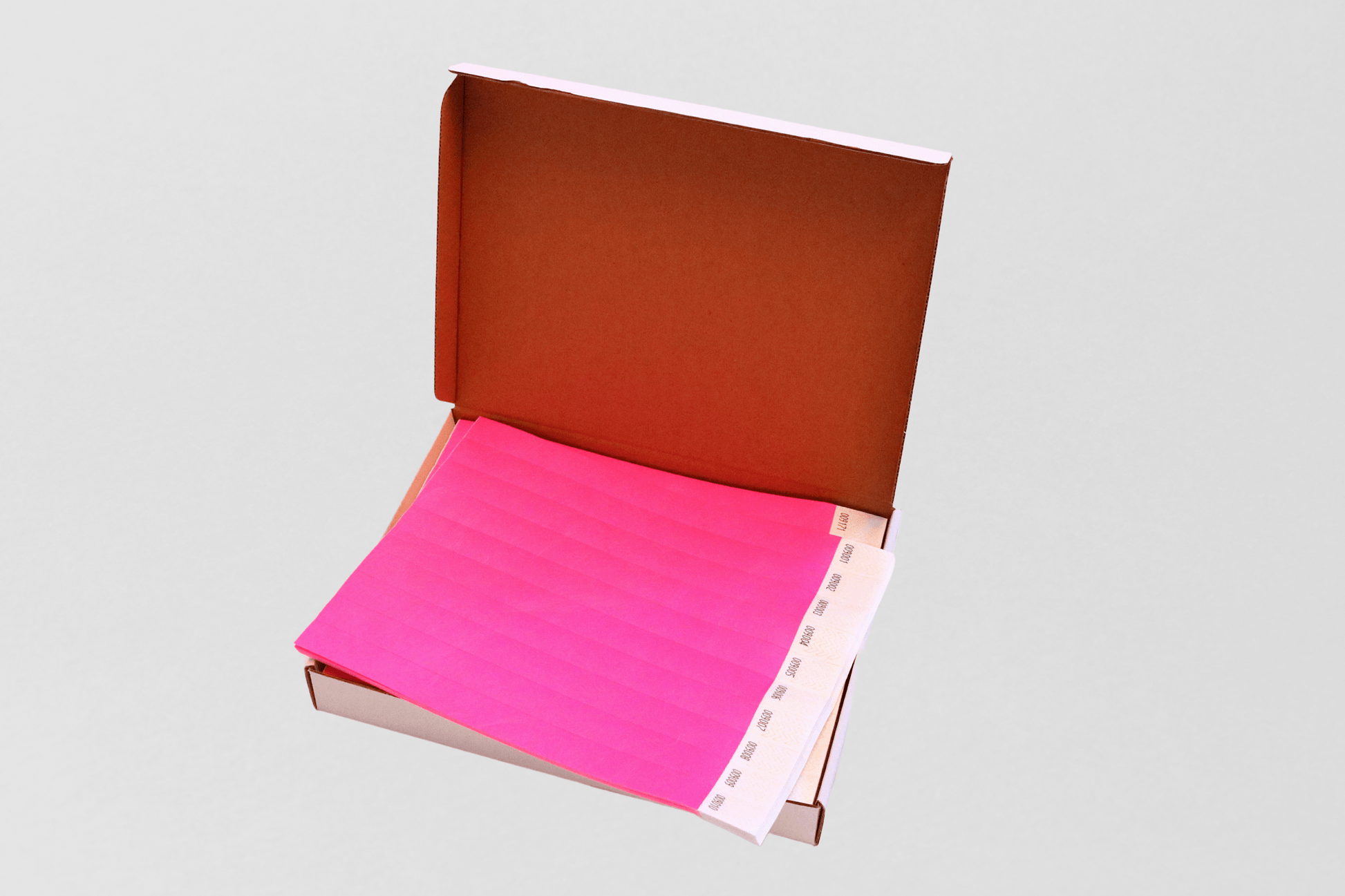 Paper Wristbands Box Of 1000 - Plain Stock Paper wristbands JM Band EU 1 Pink 